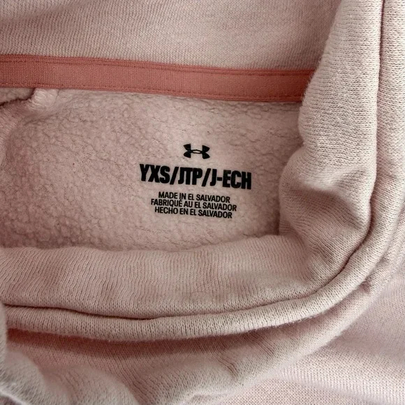 Under Armour Girls Youth Funnel Neck Pullover Sweatshirt - Size YXS - Picture 4 of 4